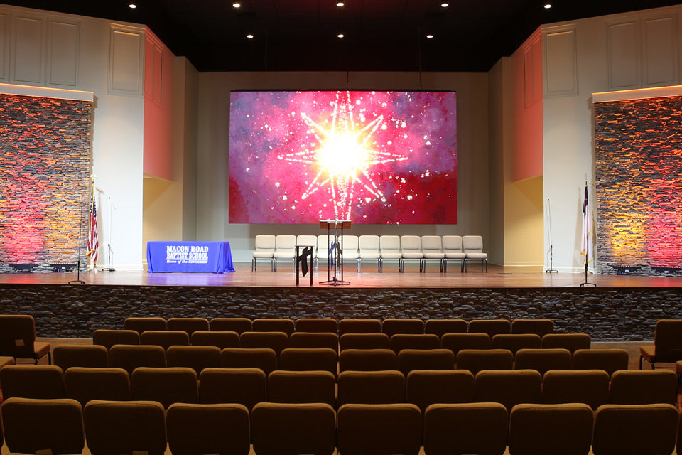ADJ’s AV6 Panels Create 21st Century Stained-Glass Window at Tennessee Baptist Church
