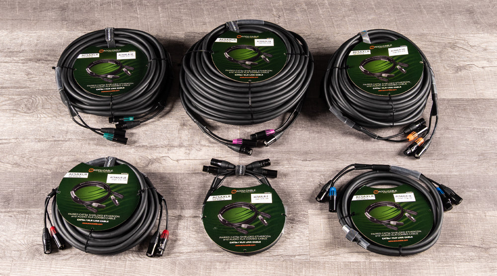 Accu-Cable Introduces AC5AXLR Series Network/Audio XLR Combo Link Cables for Cleaner, More Organized Networked Audio Systems