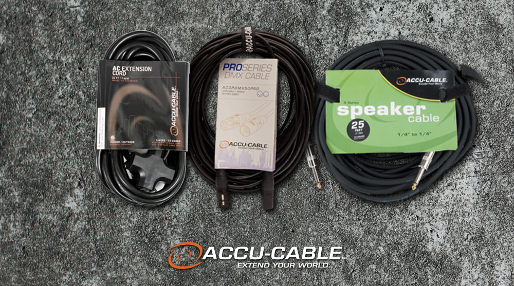 Logical Extension!: ADJ Group Launches Accu-Cable Complete Line Of Audio, DMX & ExtentionCables