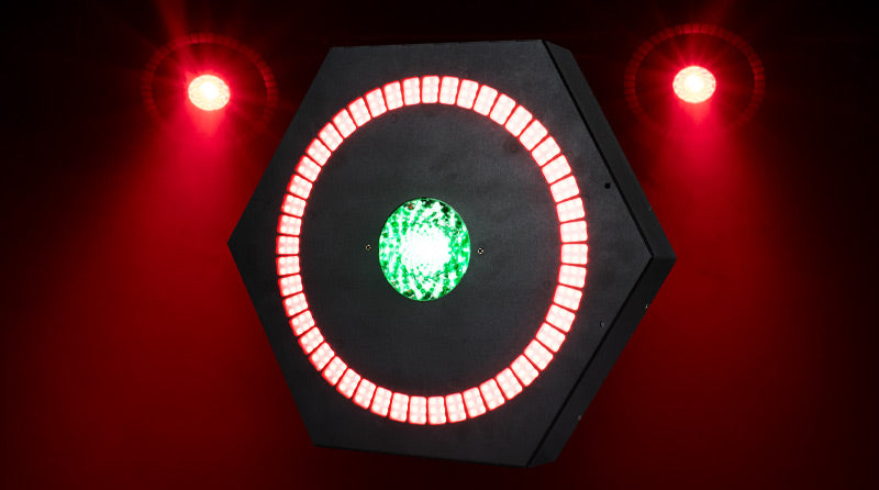 Fantasy FX: Dual-Effect Lighting Fixture Combines Powerful Center Beam with Vibrant LED Halo