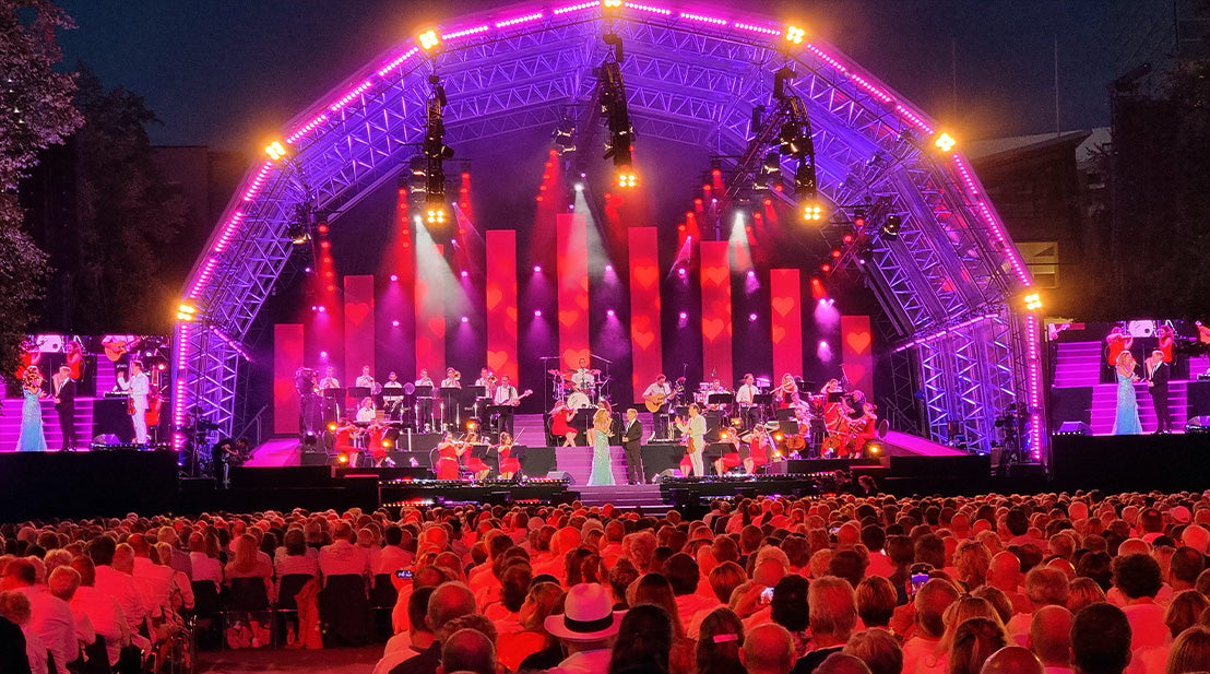 100+ ADJ Fixtures Shine At The Maestro & The European Pop Orchestra's Annual Open-Air Event On Kerkrade's Markt