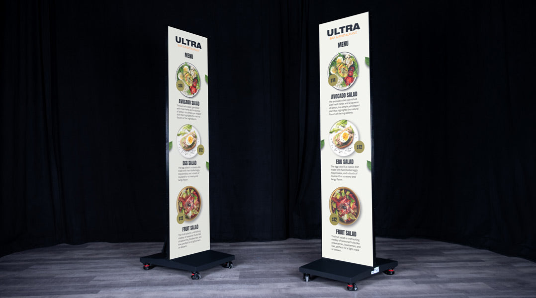ADJ’s Simple and Elegant New Media Sys Range Offers Vibrant, Freestanding Digital Signage which is Easy to Transport and Deploy