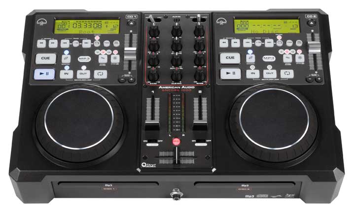 Encore 1000 Dual CD/MP3 Player and 2-Channel Audio Mixer From