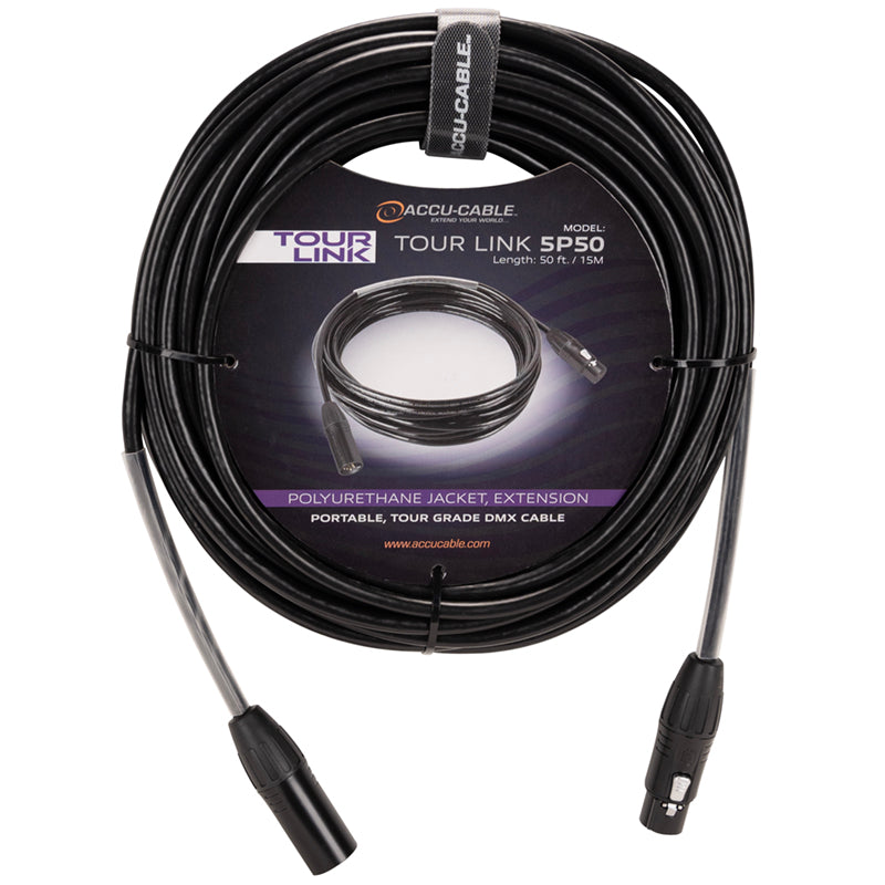 Accu-Cable Tour Link 5P50 - 50 FT, 5-pin DMX Data Cable