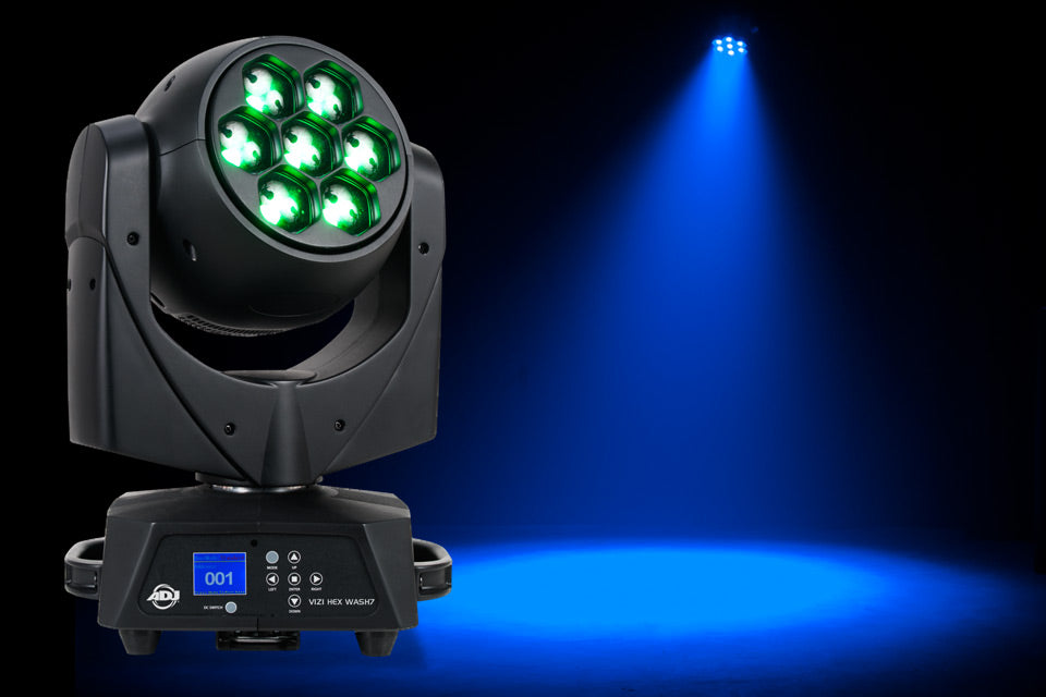 Vizi Hex Wash7: Moving Head Wash with Hex LEDs and Motorized Zoom