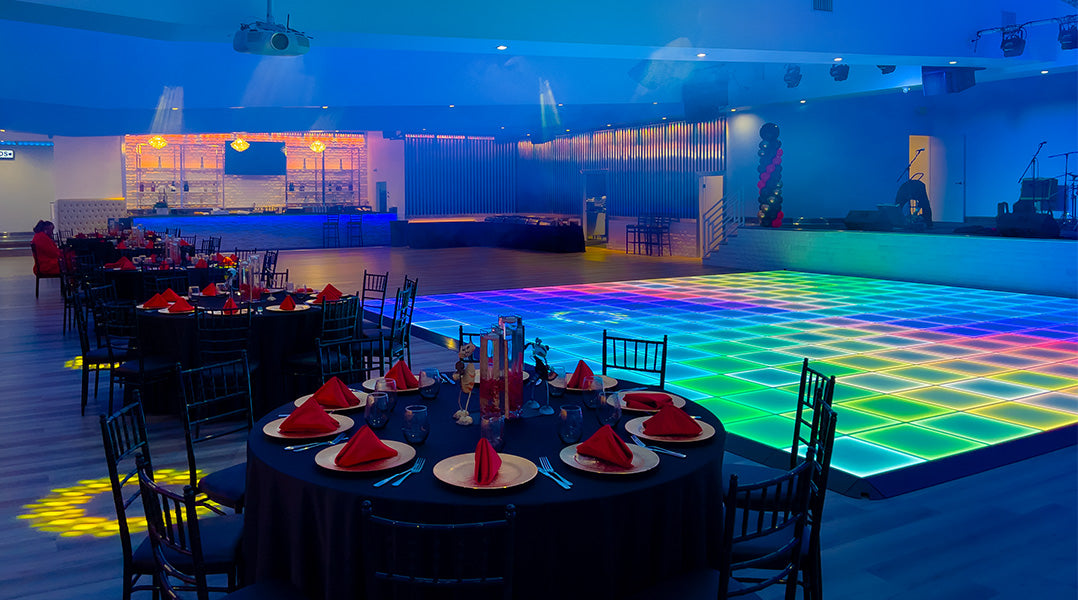 LA Banquet Hall Installs Huge LED Dancefloor As Part Of New All-ADJ Lighting System