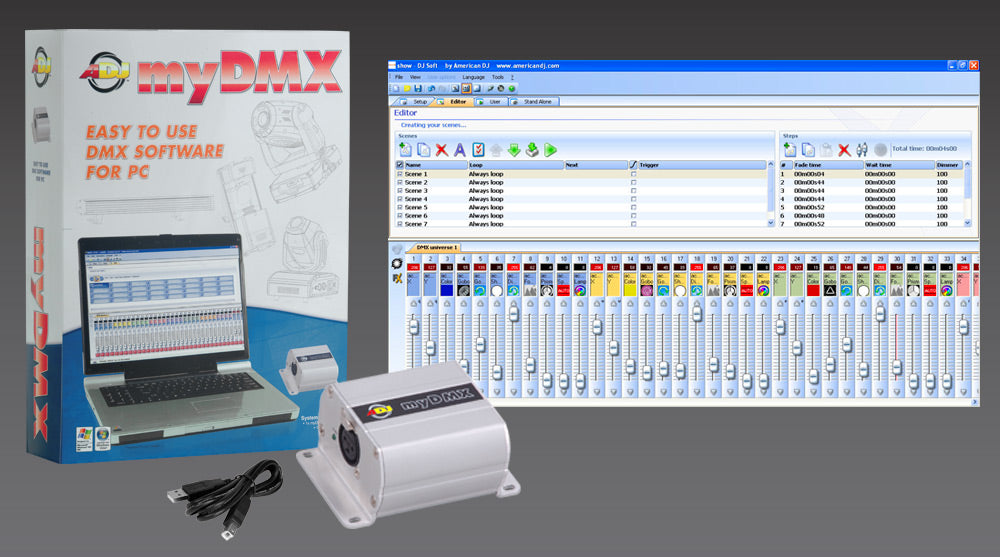 Laptop Light Show! ADJ's myDMX Software Makes It Easy And Affordable To Run DMX Lights From A PC
