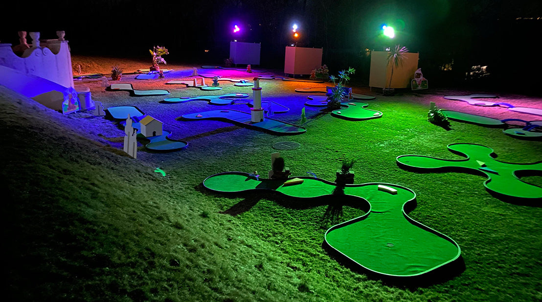 ADJ 7P HEX IP LED Pars Illuminate Pop-up Mini Golf Event At New York’s Vanderbilt Museum