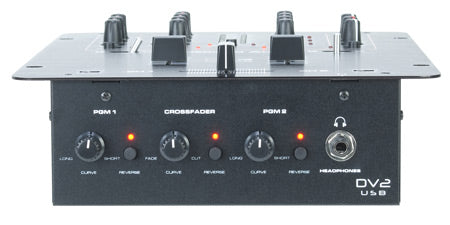 American DJ DV2 USB Preamp Midi 2-Channel DJ Mixer