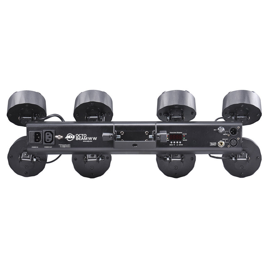 8-head beam effect with eight warm white LED's