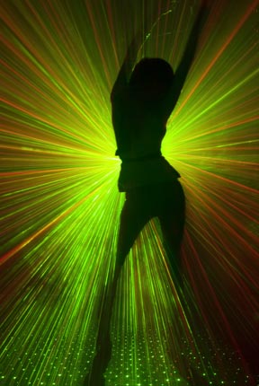 Galaxian Dazzling Laser From American DJ - Shoots over 500 green