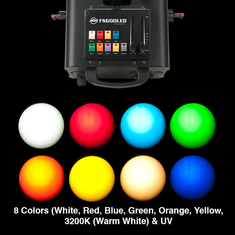 FS600LED Modern 60W LED Followspot from ADJ - 8 Colors, High