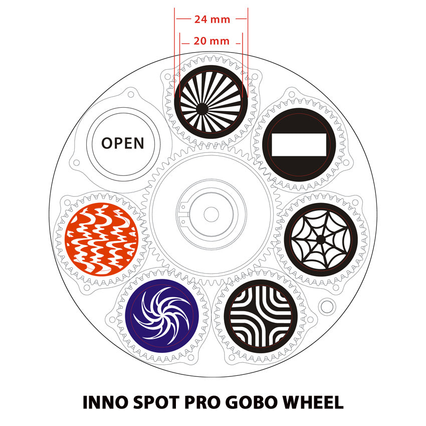 Inno Spot Pro LED Moving Head Portable Light System - 8 Colors At