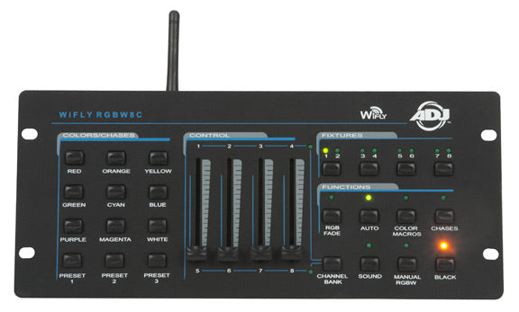 ADJ WiFly RGBW8C 64-Channel DMX Controller - RGB, RGBW, RGBA LED