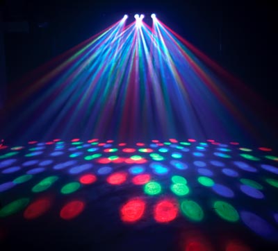 Majestic LED DMX-512 Moonflower that projects 184 razor sharp