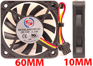 12vDC .016A  FAN FOR DOTZ FLOOD