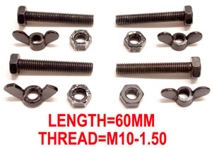 4PACK M10-1.50  UNIVERSAL BOLT & NUT