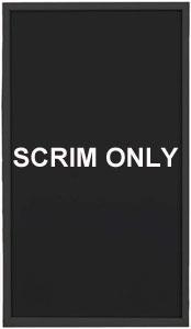 SINGLE BLACK SCRIM FOR EVENT FACADE