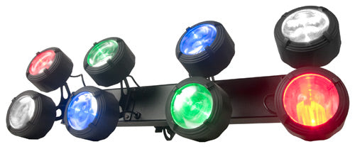 8-head beam effect with eight warm white LED's