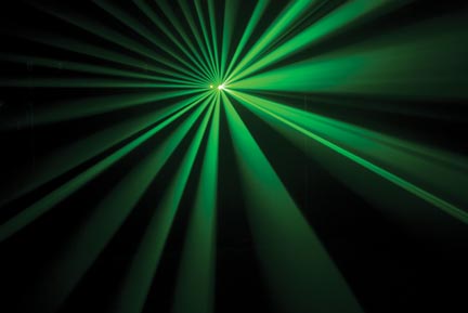 ADJ Galaxian Sky Green Laser Lighting - Over 500 Beams + Liquid