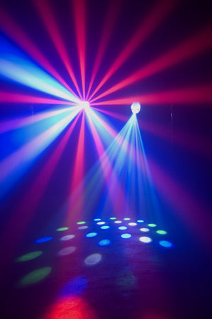 American DJ's Jelly Jewel LED 2-IN-1 Effect! Glowing Case + RGBW Beams