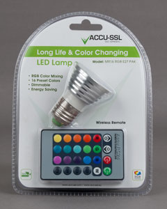 MR16 RGB E27 PAK