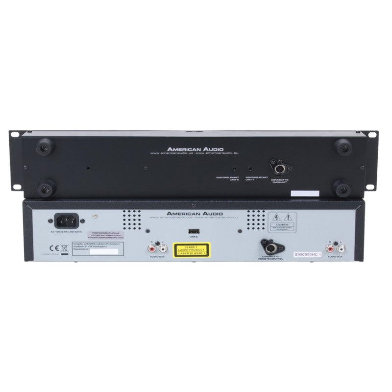 19-inch rack mount dual CD/MP3 Player with easy-to-use digital