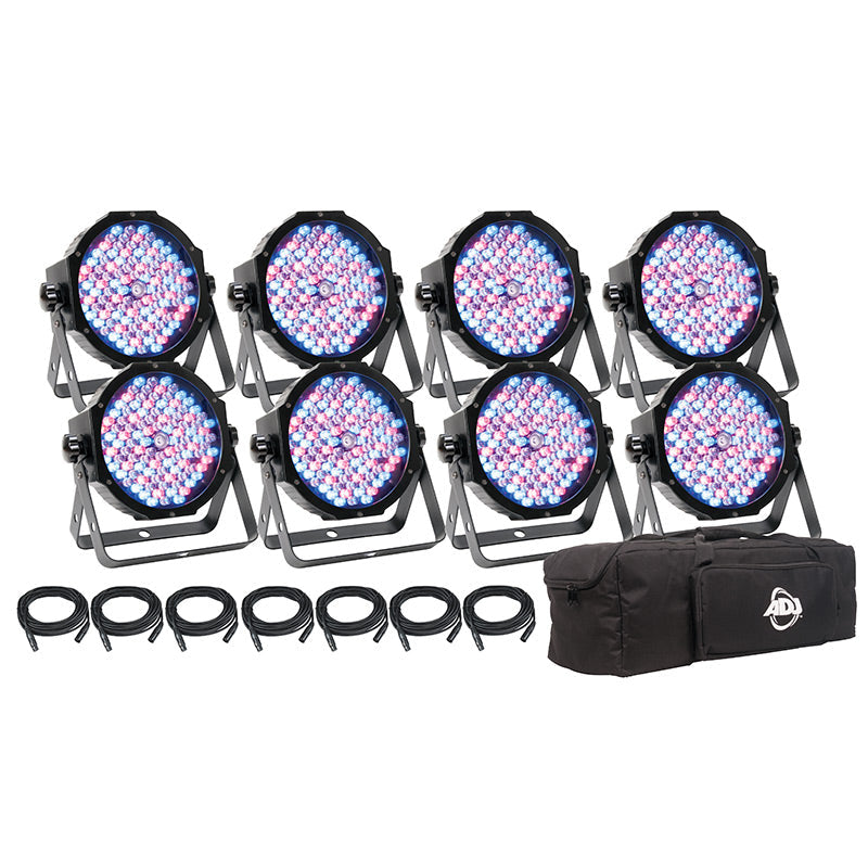 ADJ Mega Flat Pak 8 Plus LED Par Can System