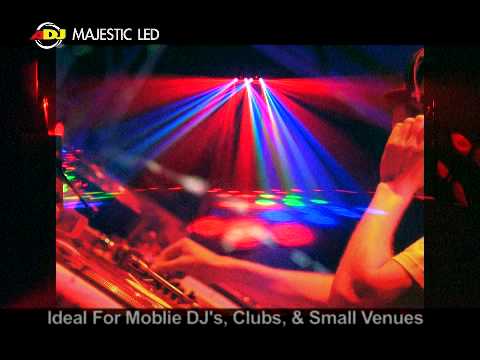 Majestic LED DMX-512 Moonflower that projects 184 razor