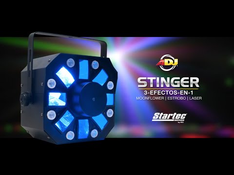 ADJ Stinger (3-FX-In-1) Moonflower, Strobe, Laser