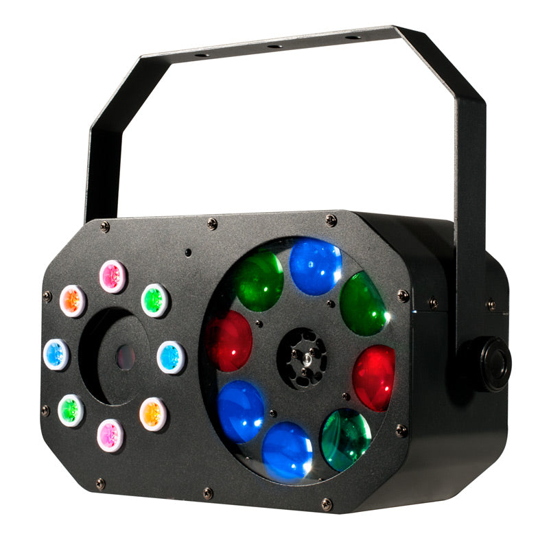 ADJ Stinger (3-FX-In-1) Moonflower, Strobe, Laser