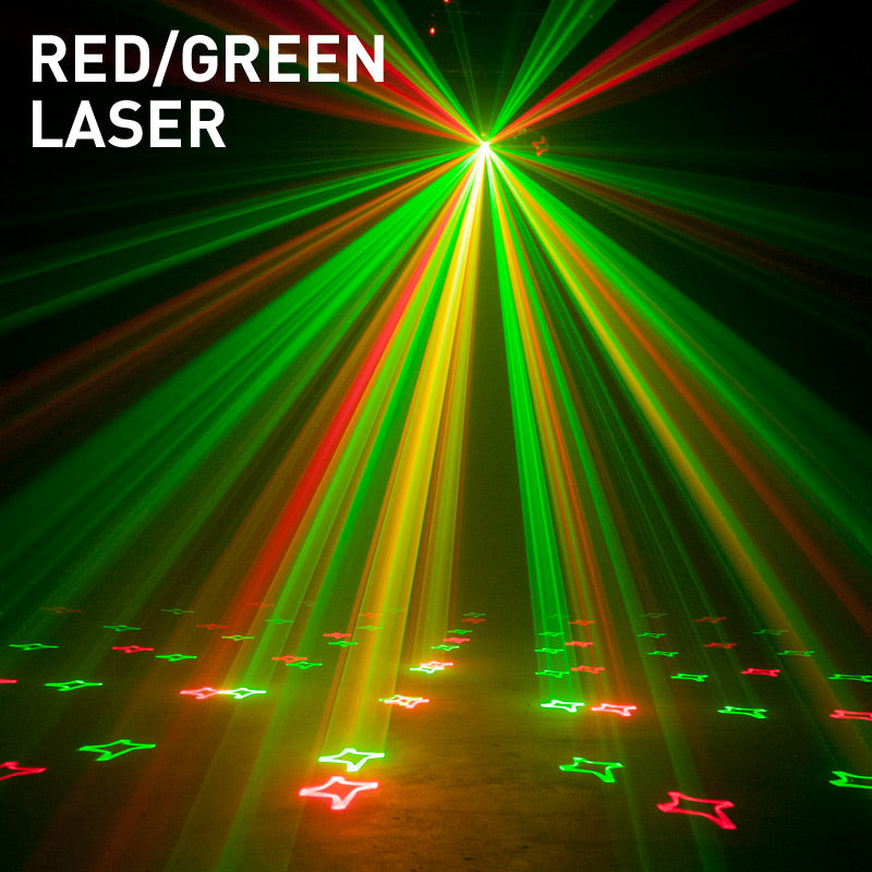 イブのADJ STINGER DJライティング機材3個セット ADJ Stinger (3-FX-In-1) Moonflower, Strobe, Laser