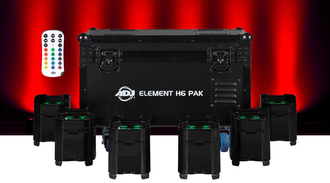 Light The Night Cable Free With ADJ’s Versatile New Element H6 Pak Wireless LED Uplighting Solution
