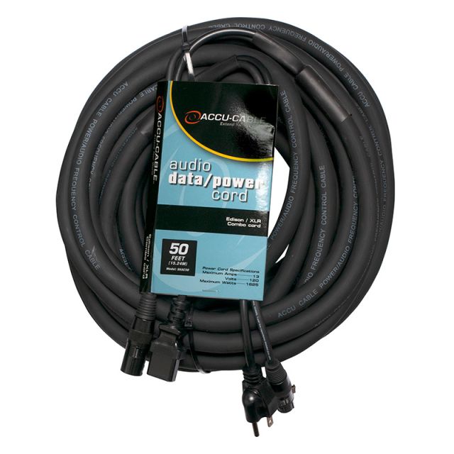 Accu-Cable SKAC10 - 10 ft. AC Power to XLR Combo Cable