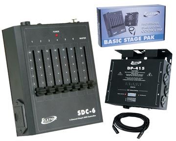 American DJ Basic Stage Pak - Control System With 6 Channel DMX ...