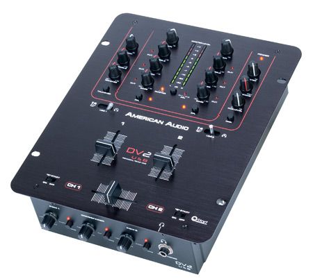 American DJ DV2 USB Preamp Midi 2-Channel DJ Mixer