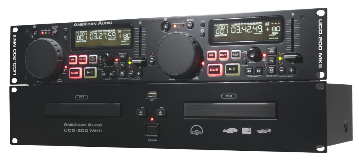 19-inch rack mount dual CD/MP3 Player with easy-to-use digital 