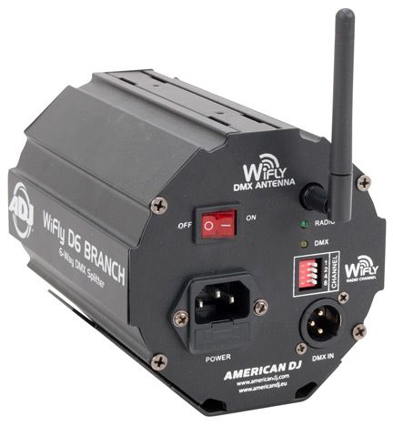 ADJ WiFly D6 Branch DMX Splitter/Amplifier - 6-Way Wireless ...
